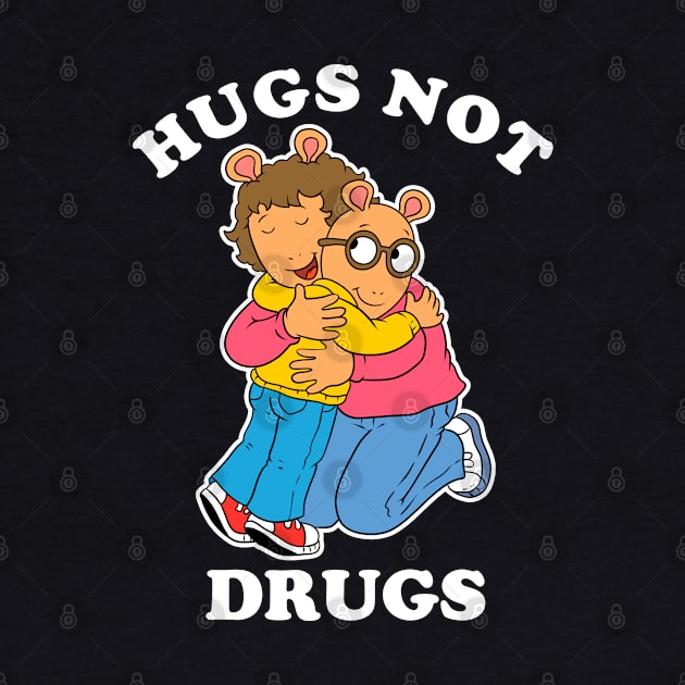 Hugs Not Drugs (Black Tee) by OniSide